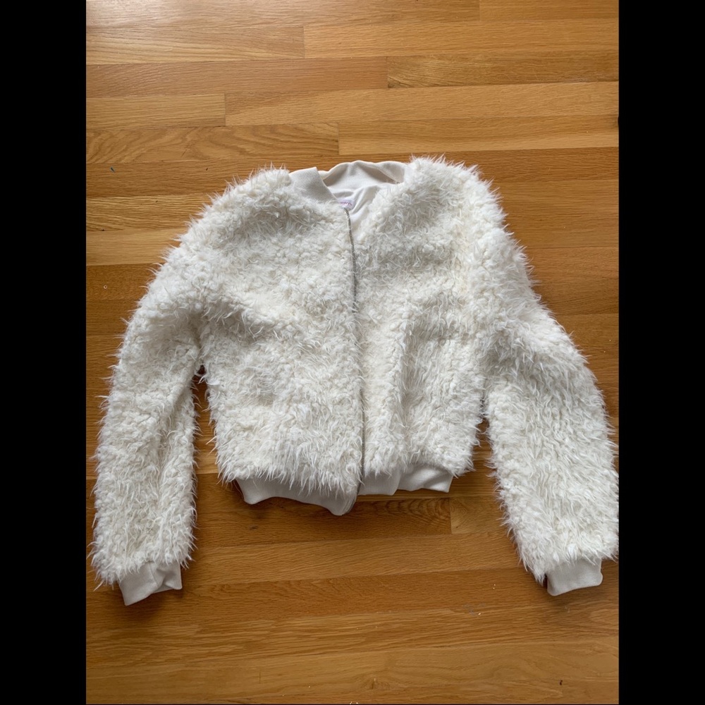 Fluffy White Glam Jacket